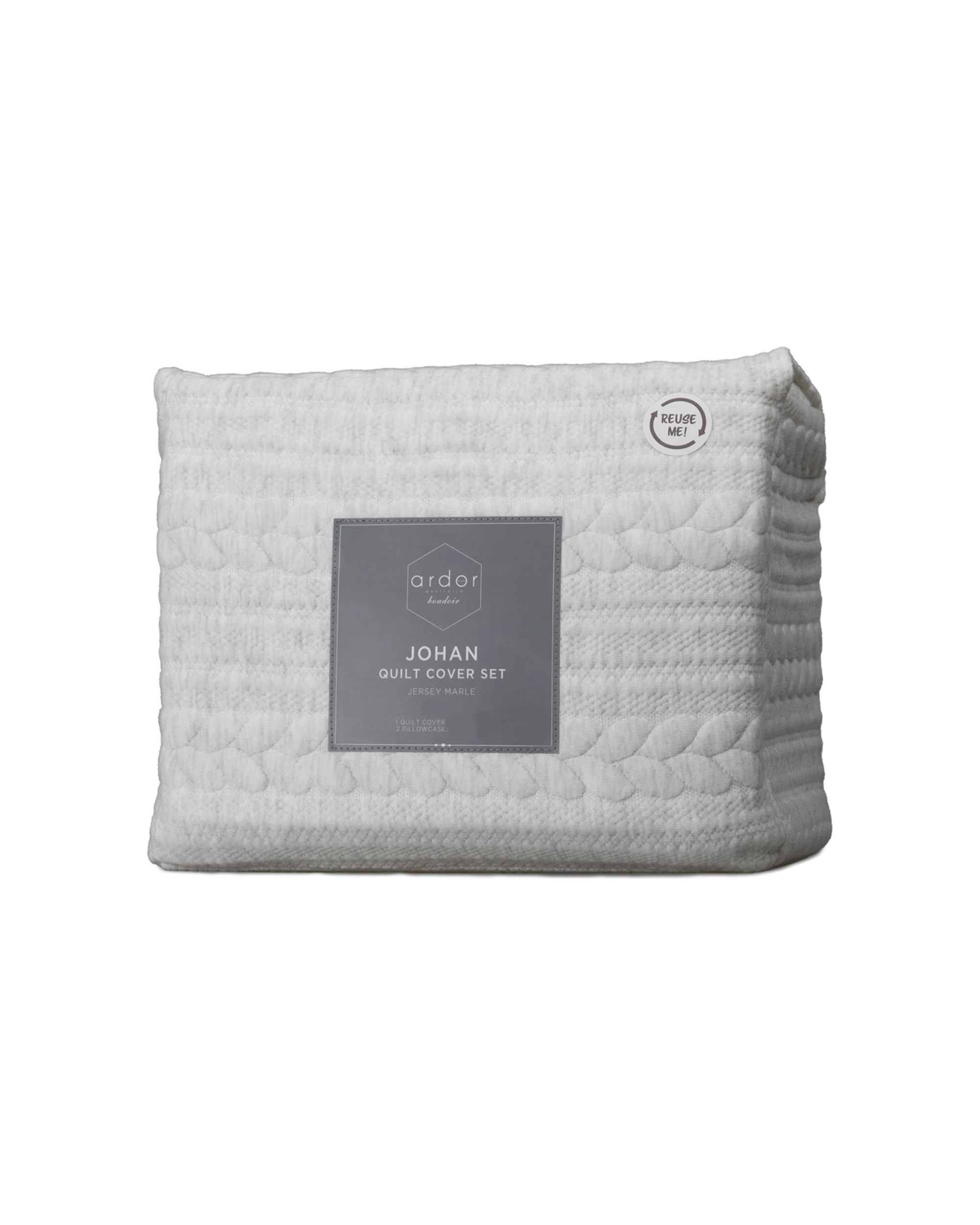 2 Ardor Boudoir Double Size Johan Jacquard Quilt Cover Bedding Set - Natural, 2 of 3