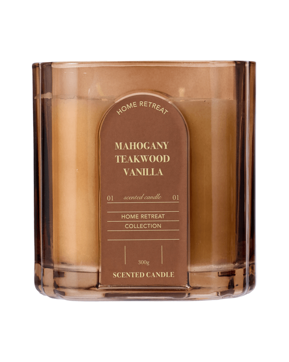Mahogany Home Retreat Glass Candle