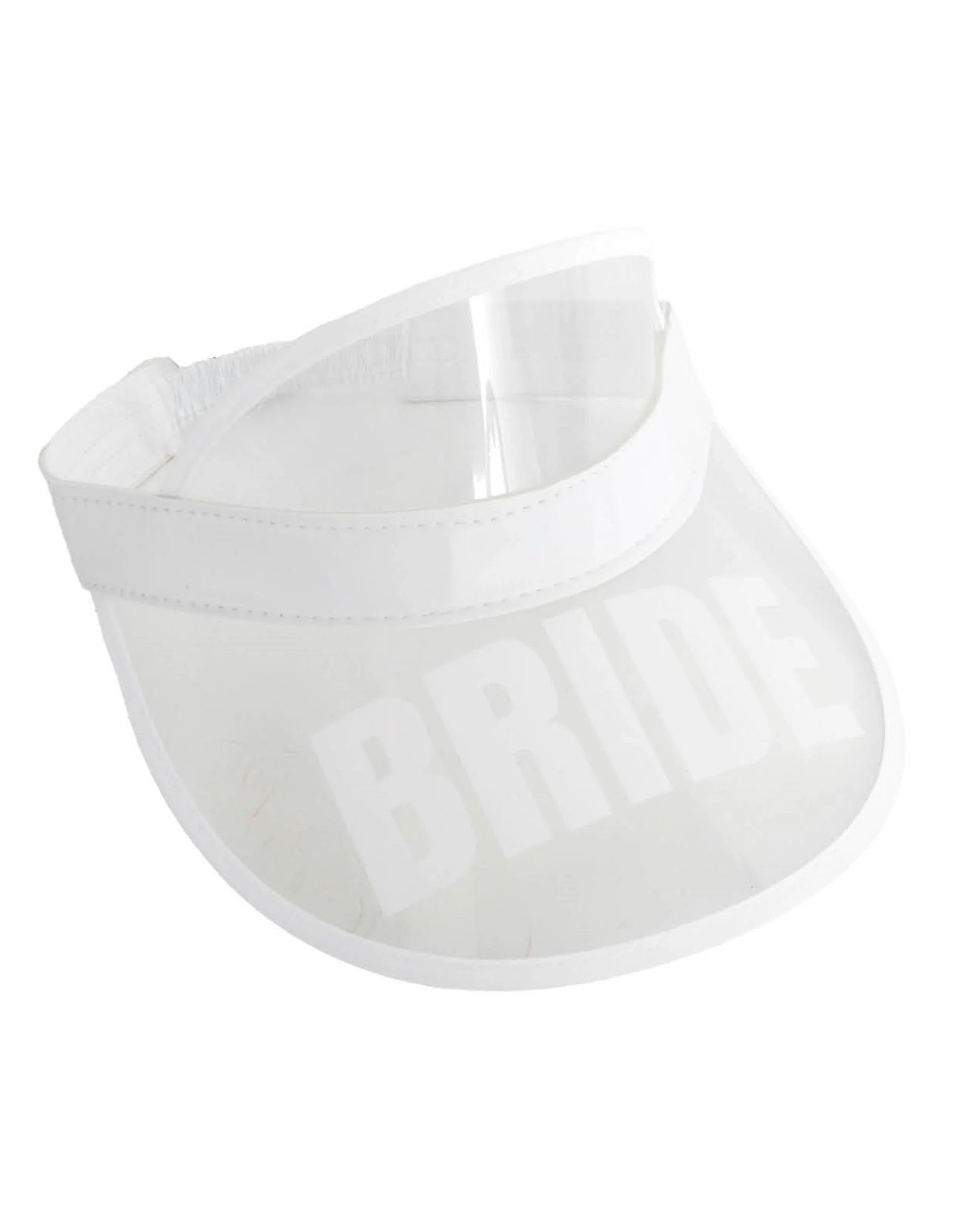 1 JD Party Bride Clear and White Rim Visor - White, 1 of 1