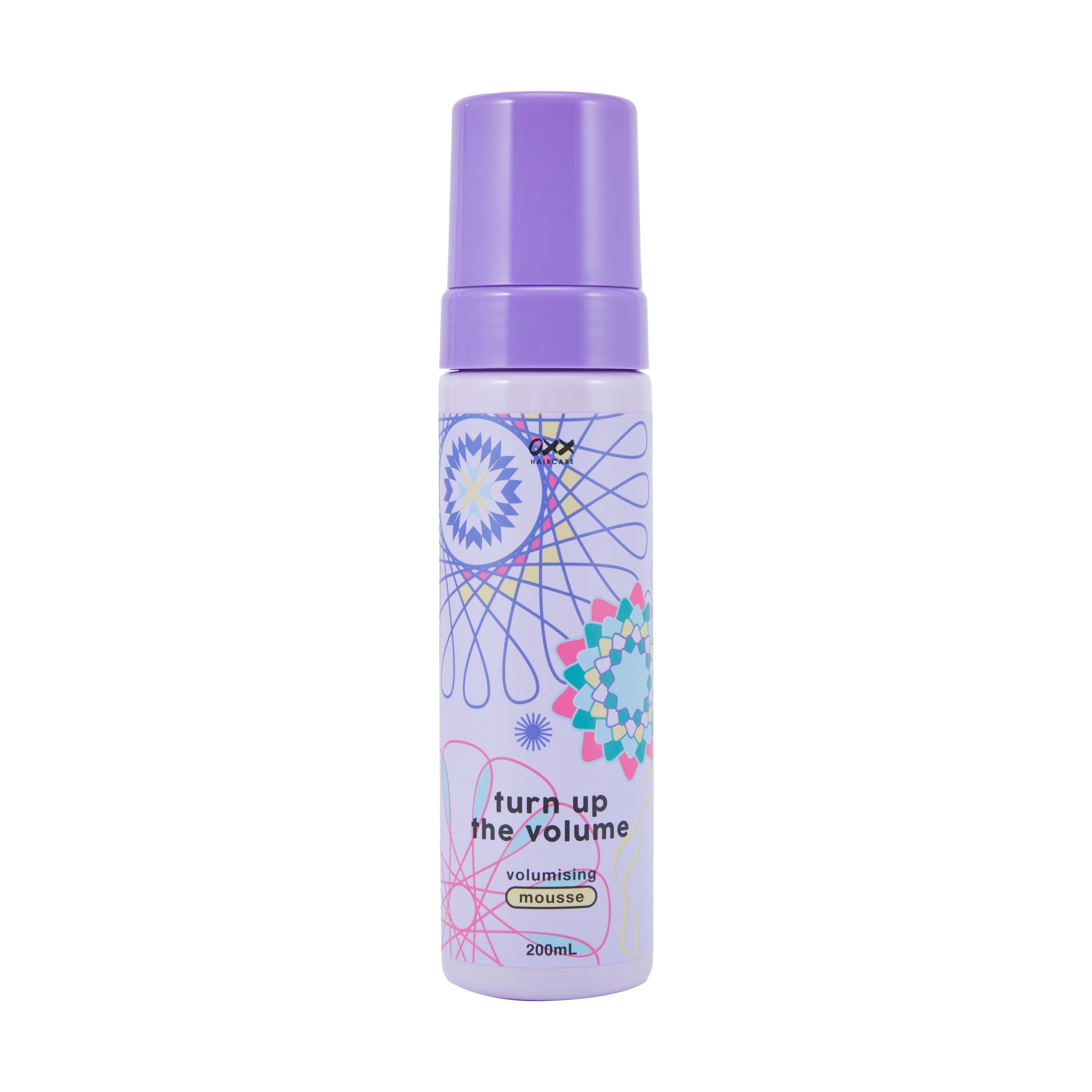 1 OXX Haircare Turn Up the Volume Volumising Mousse 200ml - Vanilla and Violet Scented, 1 of 4