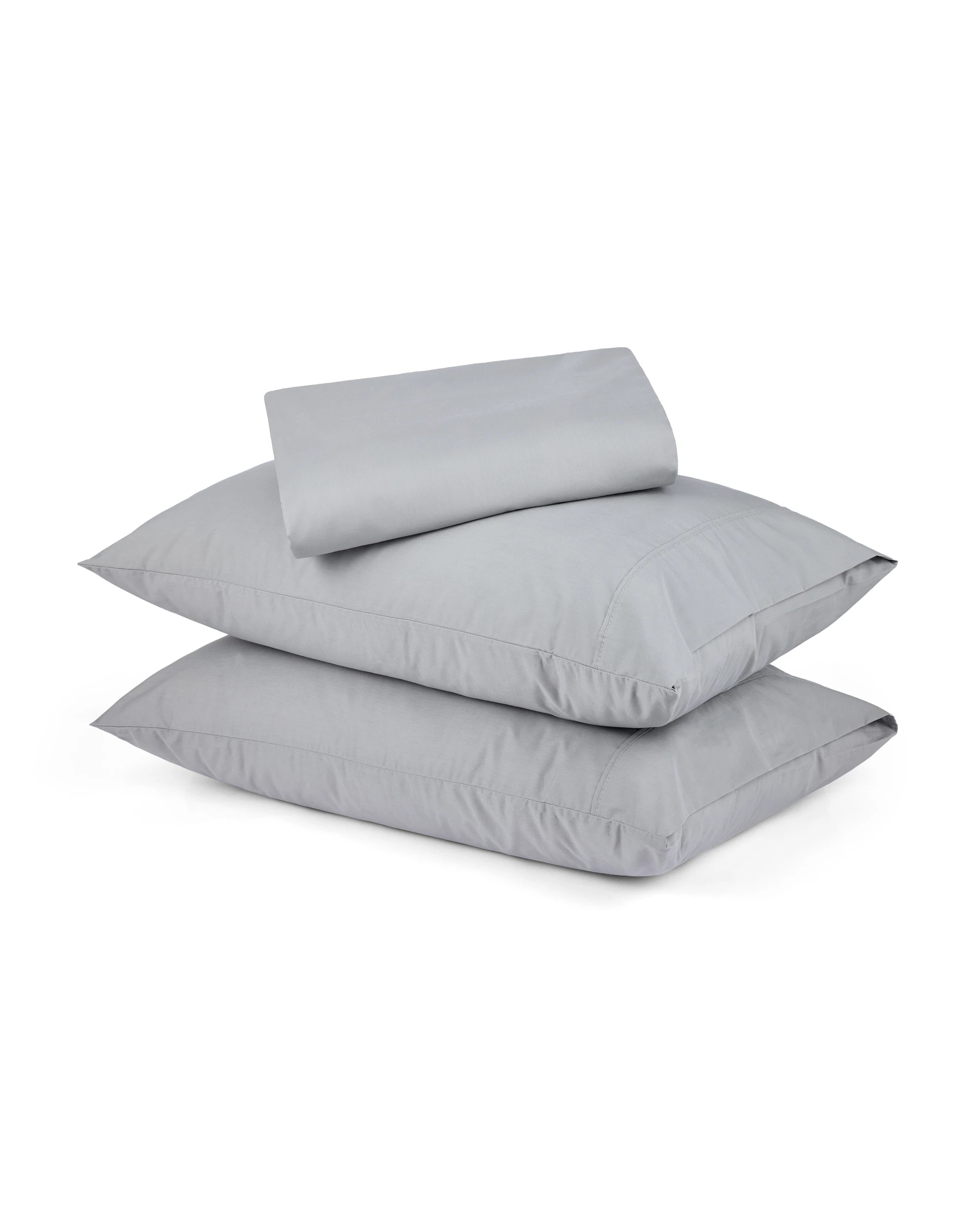 4 250 Thread Count Cotton Rich Sheet Set - Queen Bed, Light Grey, 4 of 10
