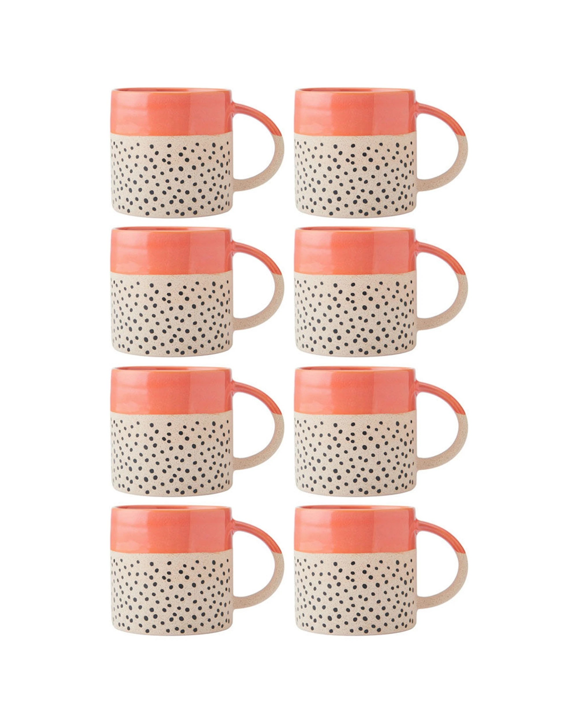 1 Mikasa 8PK Stoneware Coffee Mug Drinkware Wax Resist 390ml Microwave Dishwasher Safe - Blue, 1 of 8