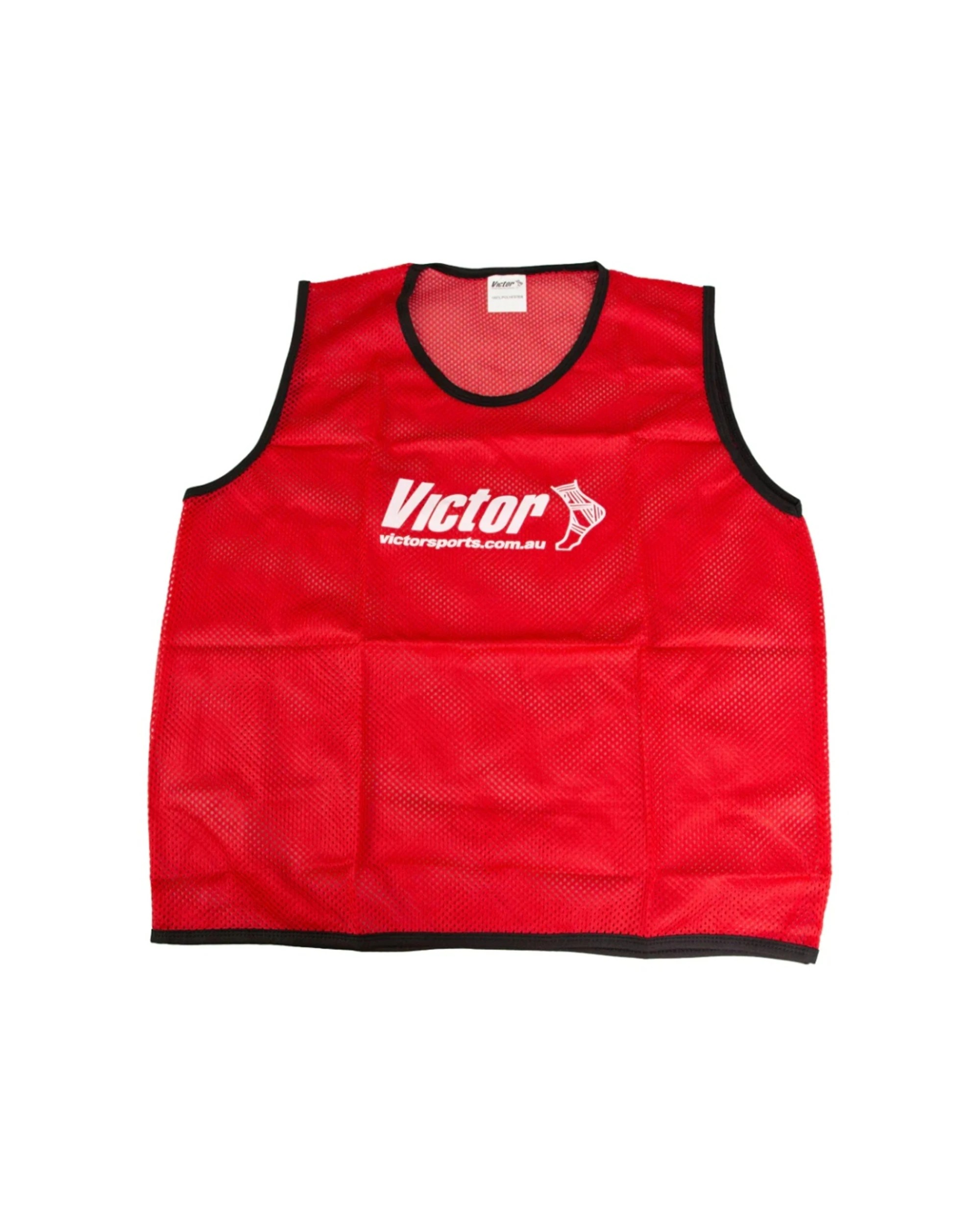 1 Victor Sports Lightweight Fitness Training Vest Mesh Breathable Medium - Red, 1 of 2