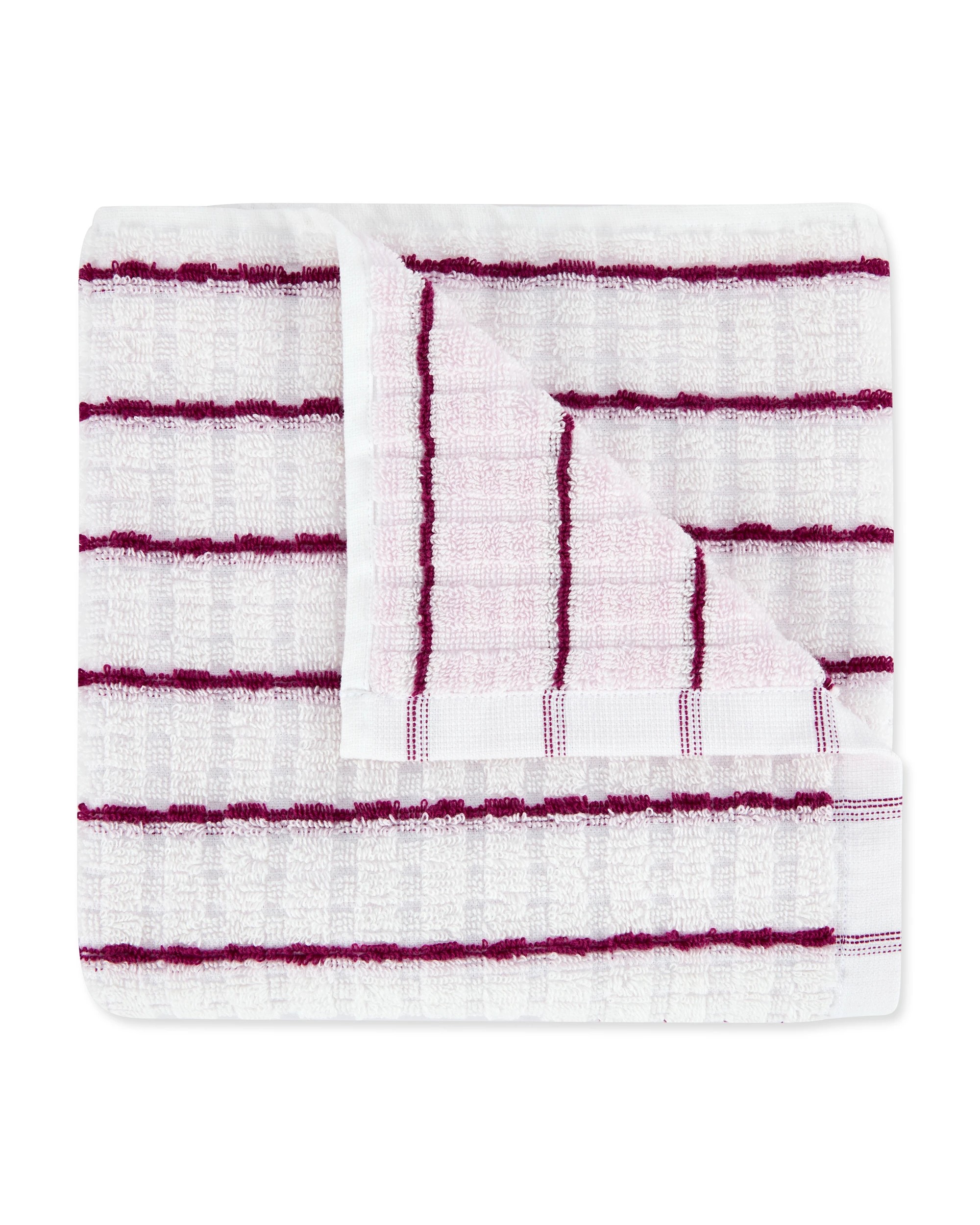 1 Pinstripe Cotton Hand Towel - Pink, 1 of 5