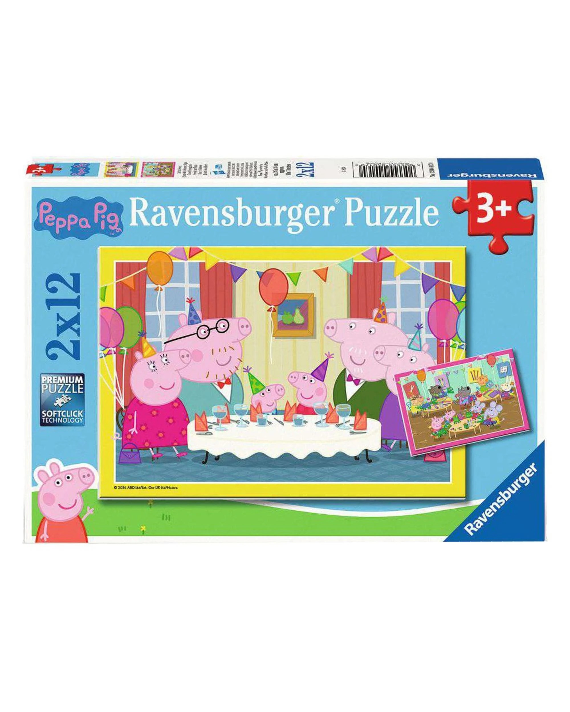 1 Ravensburger Peppa Pig 2x12 Piece Jigsaw Puzzle, 1 of 3