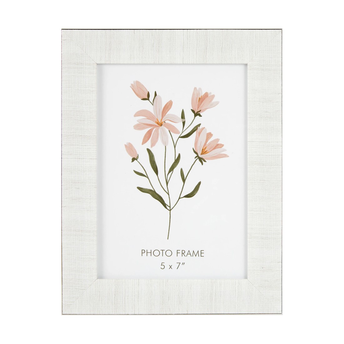 1 Linen Look Photo Frame - 5in. x 7in. (13cm x 18cm), White, 1 of 4