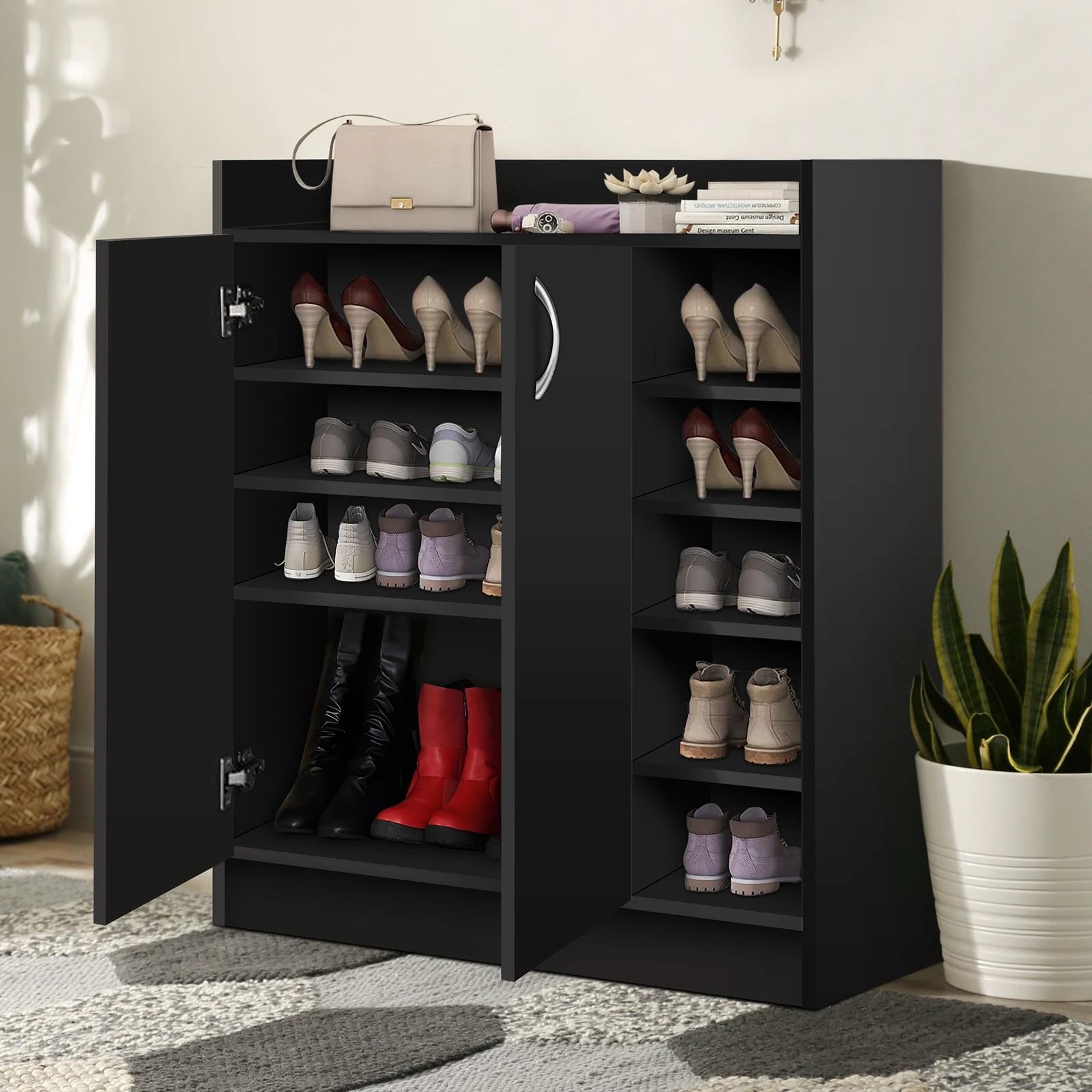 5 Alfordson Shoe Cabinet Storage Rack 21 Pairs - Black, 5 of 6