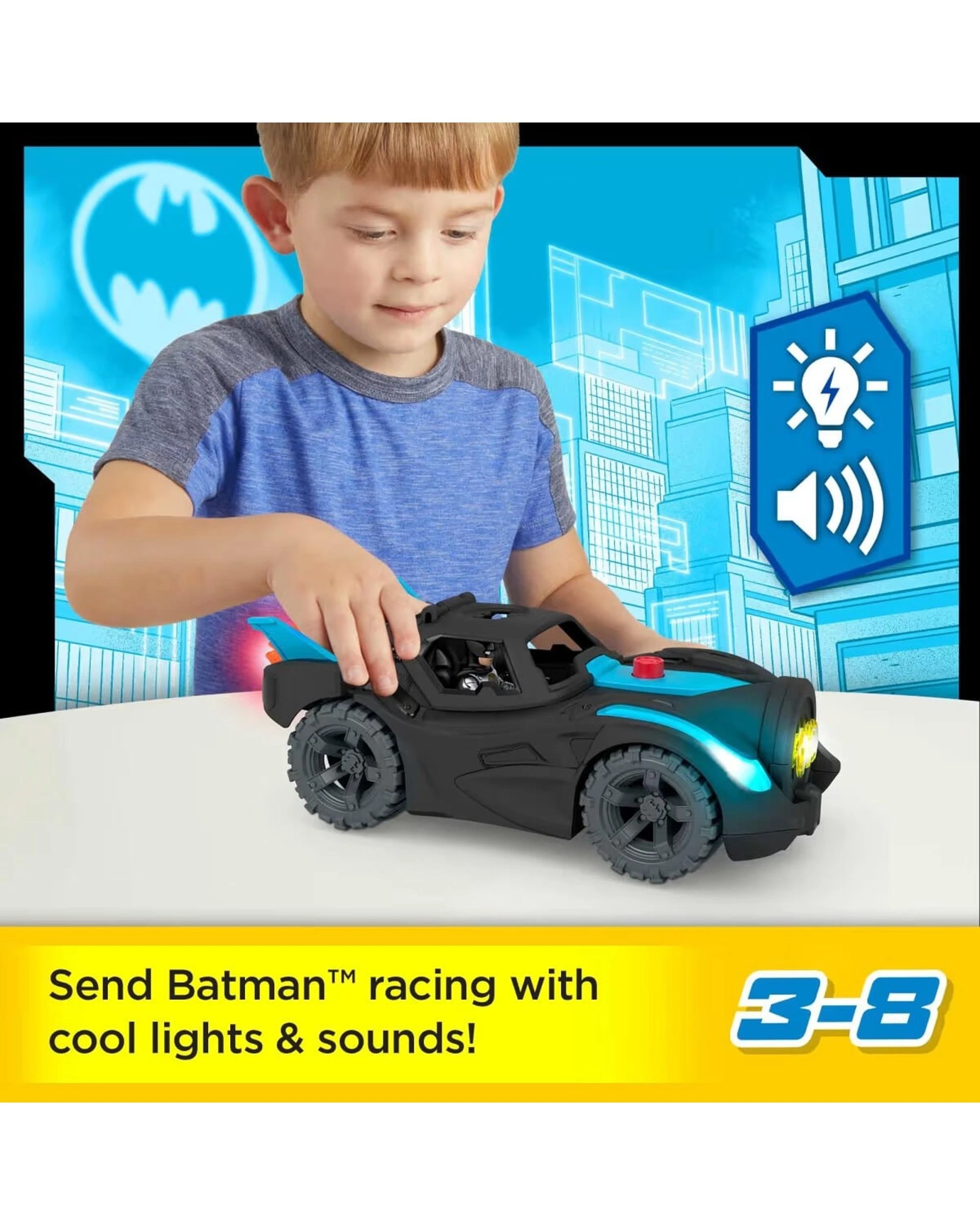 6 Fisher-Price Imaginext DC Super Friends Lights and Sounds Batmobile, 6 of 6