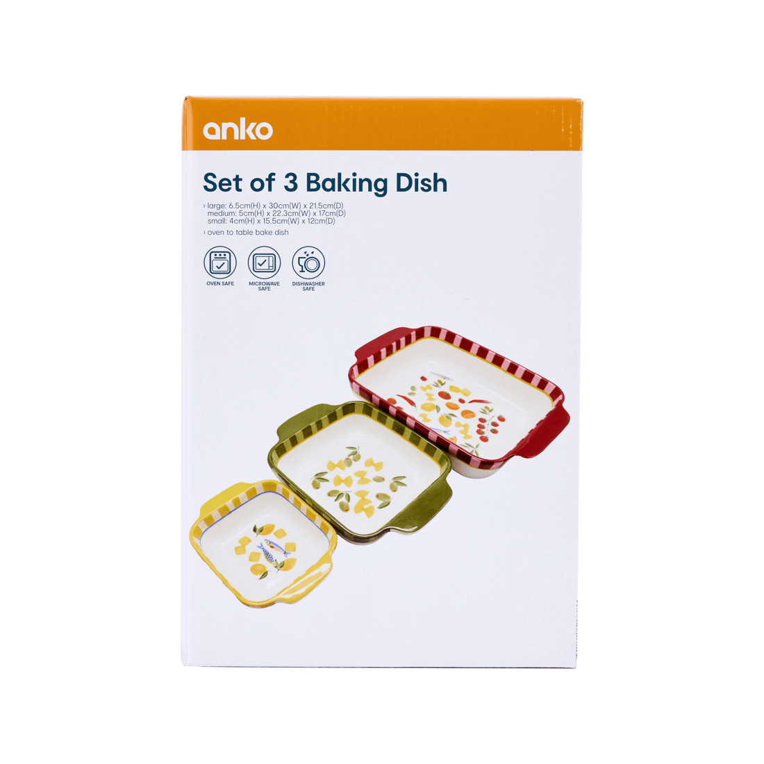 6 Set of 3 Baking Dish, 6 of 6