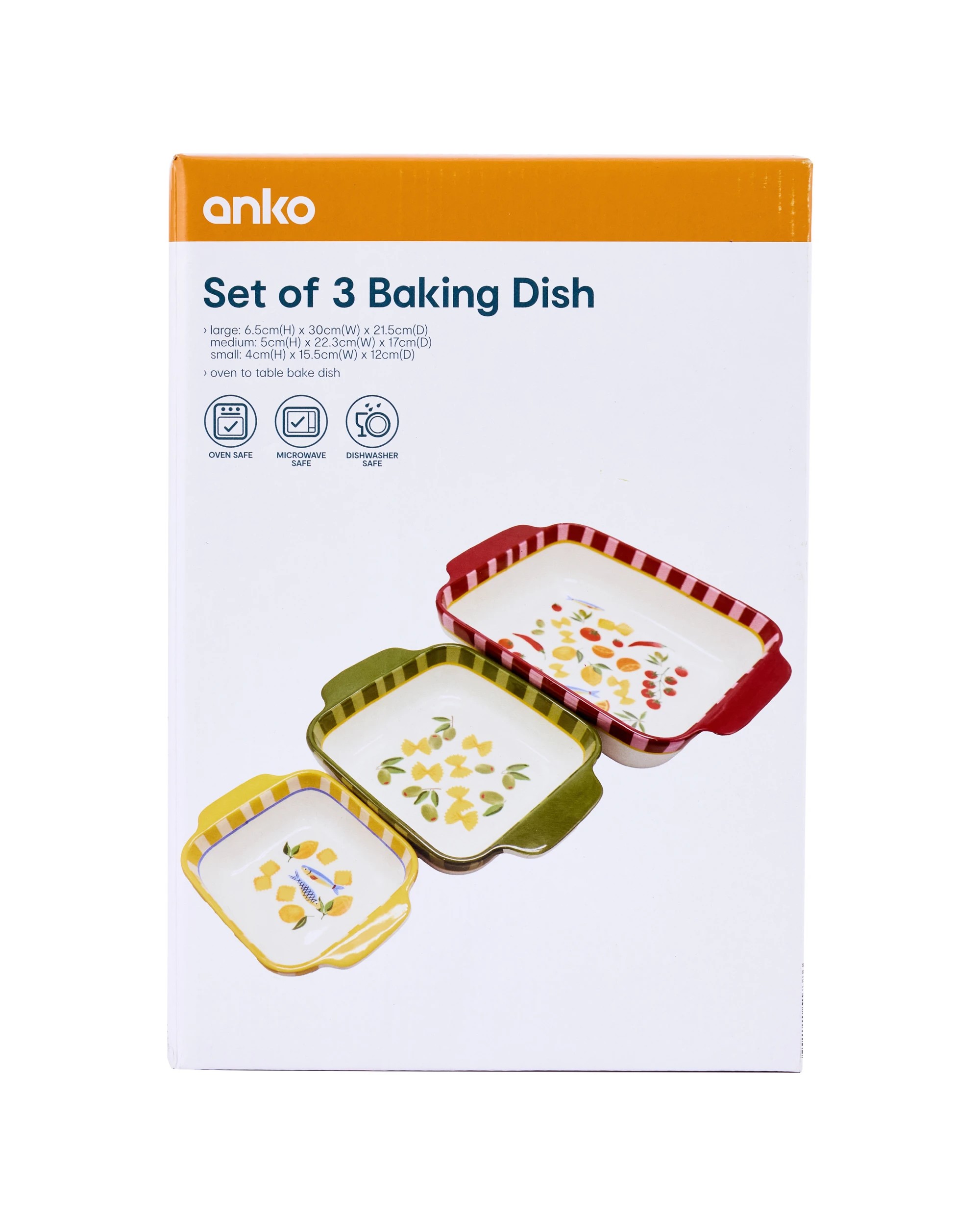 6 Set of 3 Baking Dish, 6 of 6