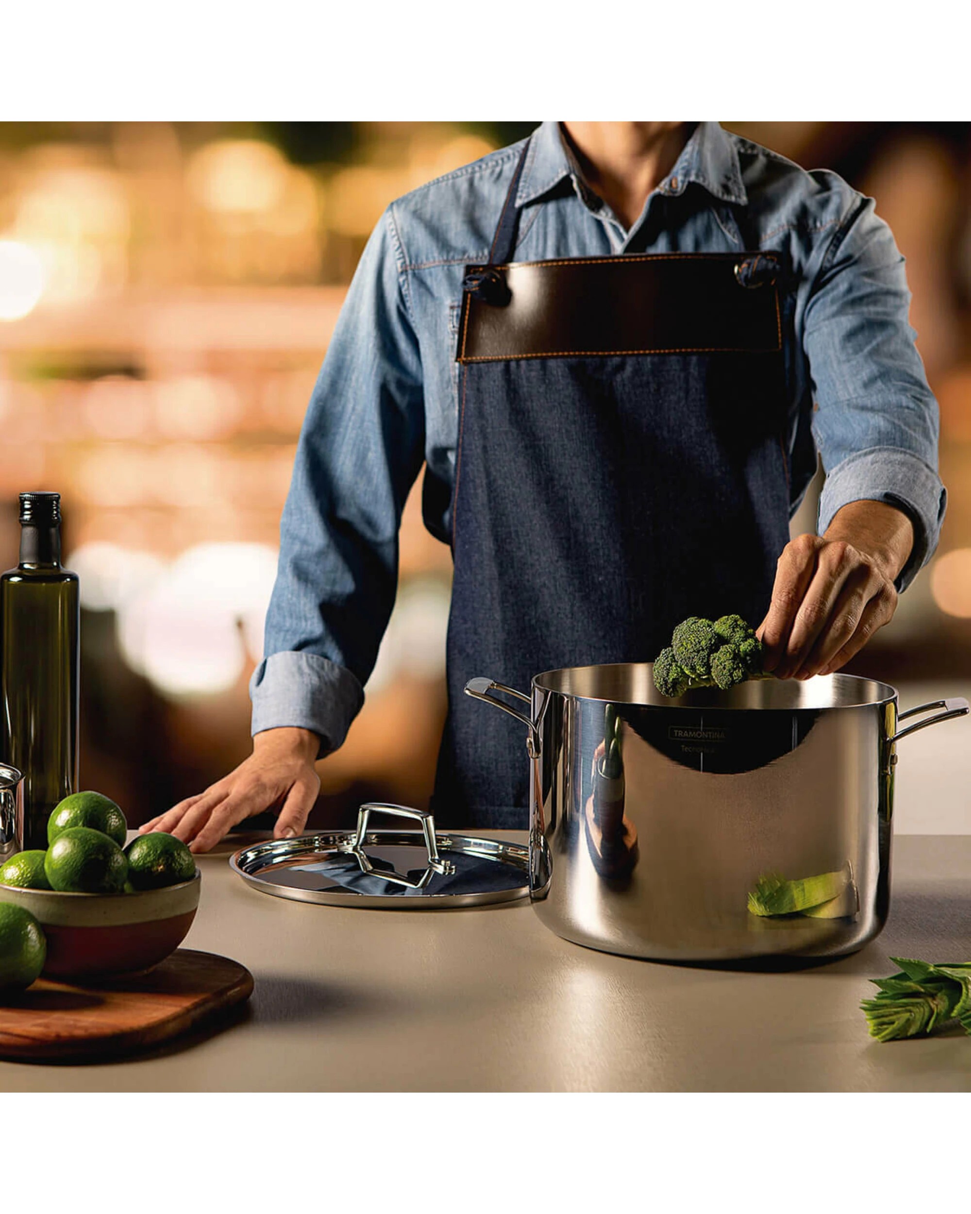 3 Tramontina Grano 24cm 7.7L Stainless Steel Stock Pot, 3 of 4