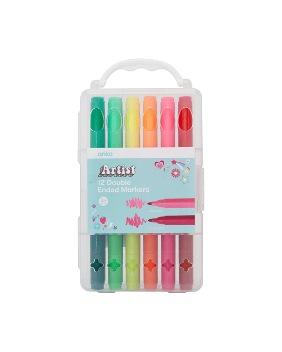 12 Double Ended Markers