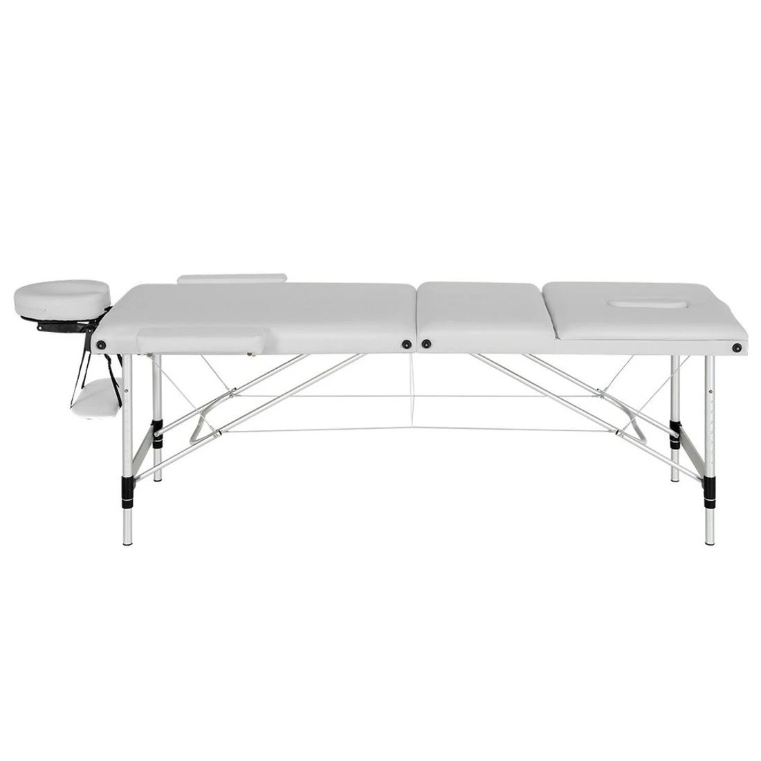 3 Zenses Massage Table 65cm Portable 3 Fold Aluminium Beauty Bed - White, 3 of 6