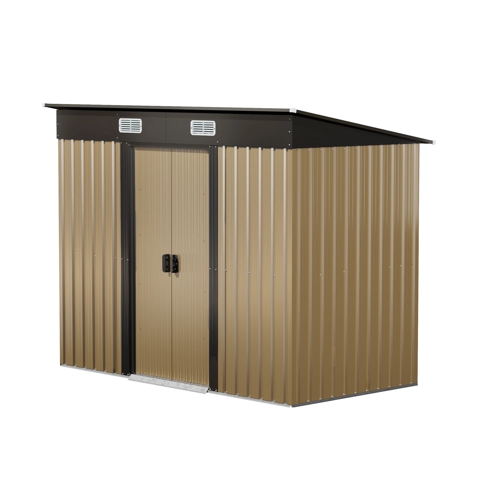 8 Livsip Garden Shed Outdoor Storage Sheds 2.38x1.31M Workshop Shelter With Base - Brown, 8 of 8