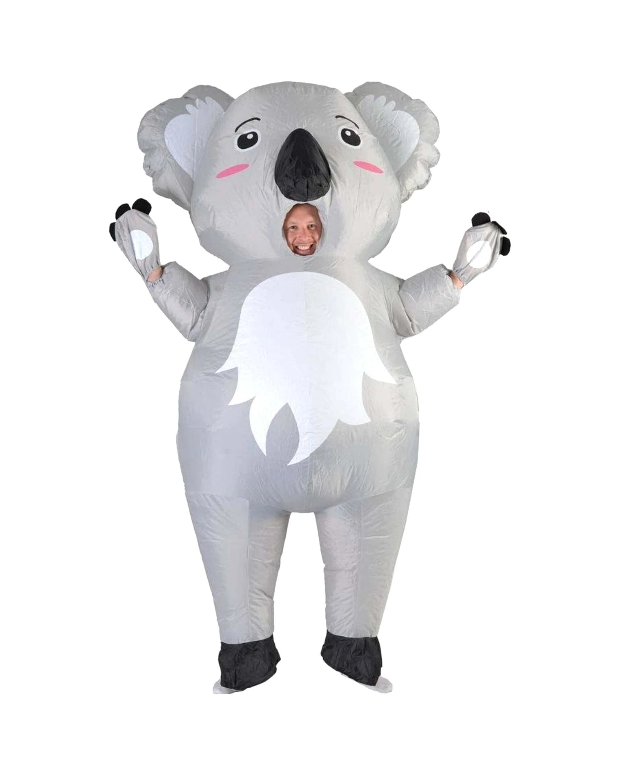 1 JD Party Adult Inflatable Koala Costume - Standard - One Size - Grey, 1 of 2
