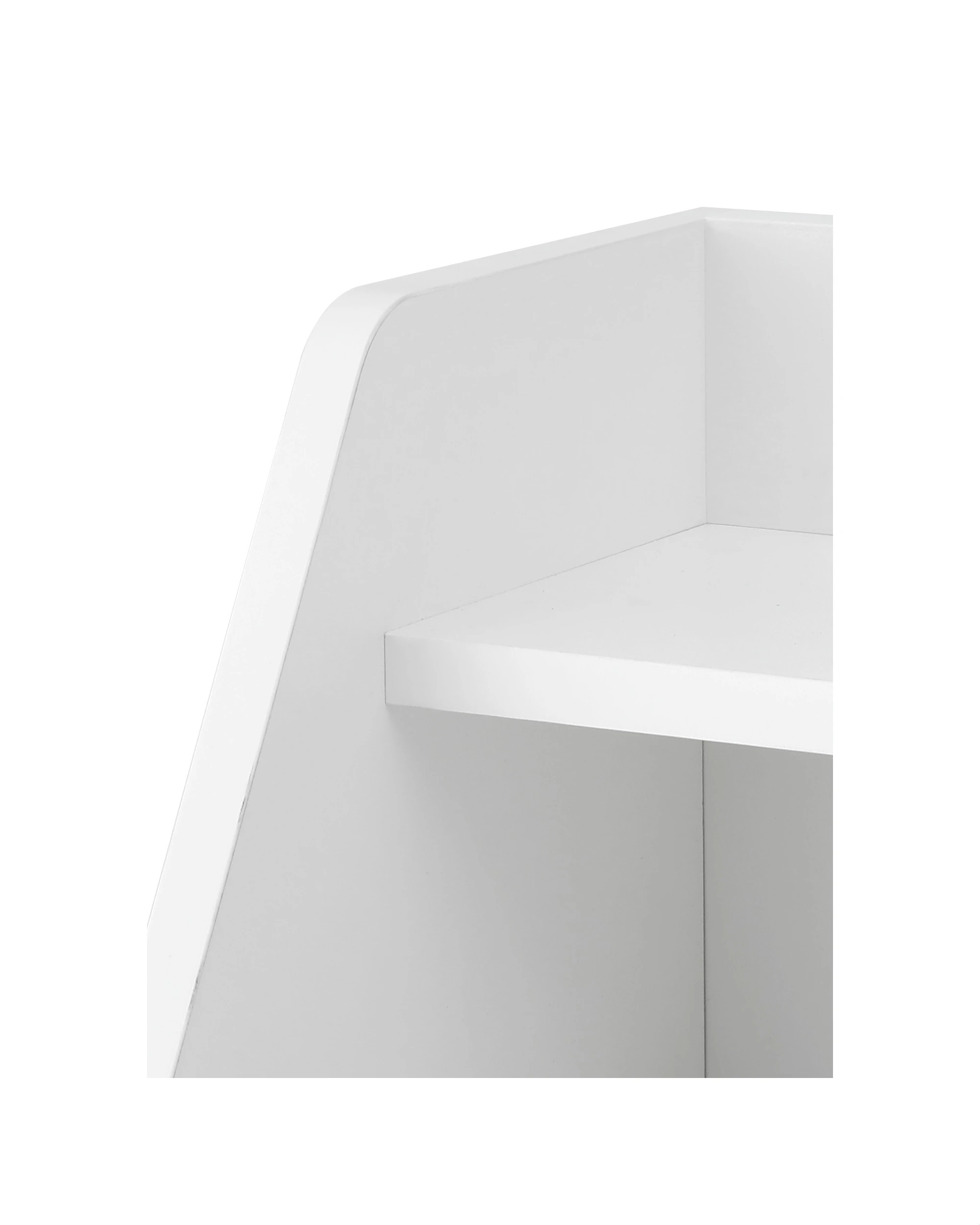 6 Keezi Kids Bookshelf Children Bookcase Organizer Storage Rack Display Drawer - White, 6 of 8