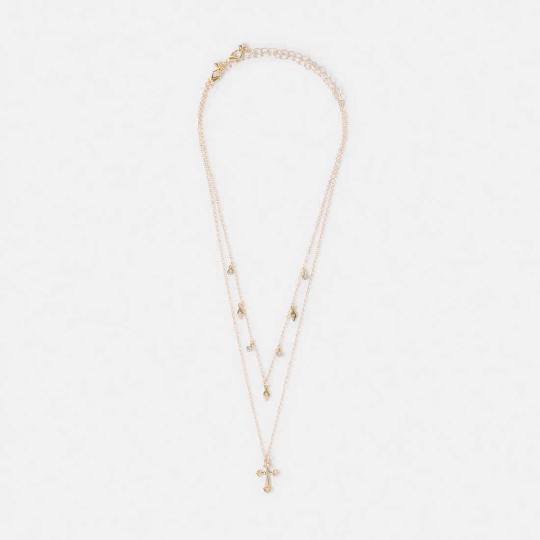 2 Cross Necklace - Gold Tone, 2 of 4