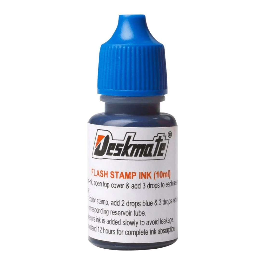 1 Deskmate Pre-Inked Office Stamp Refill Ink 10mL Blue, 1 of 1