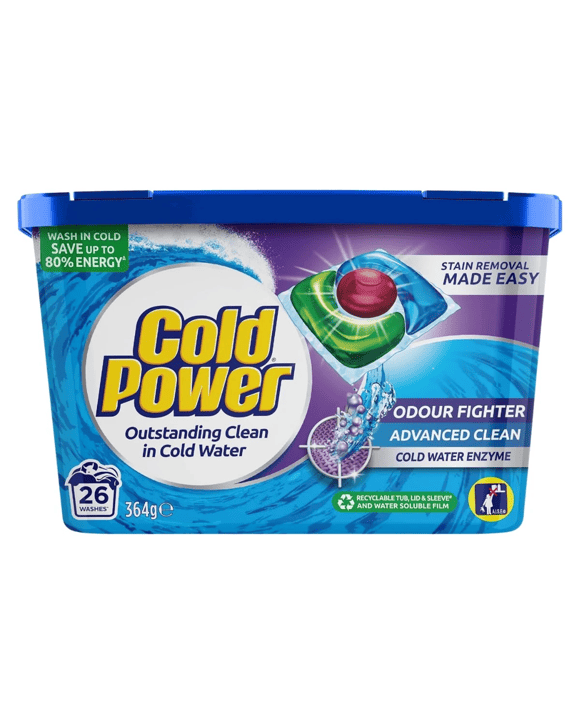 COLD POWER PK26 LAUNDRY CAPSULES ADVANCED CLEAN COLD WATER