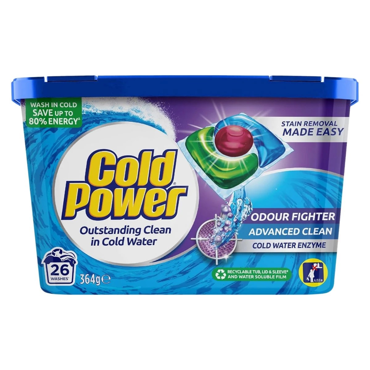COLD POWER PK26 LAUNDRY CAPSULES ADVANCED CLEAN COLD WATER - Kmart