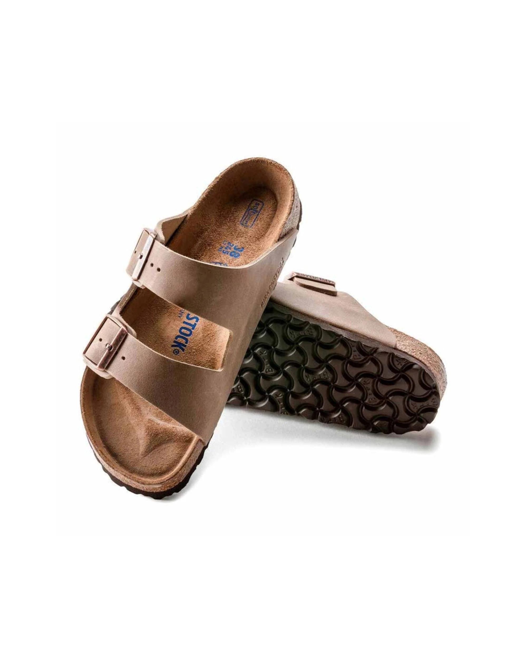 3 Birkenstock Arizona Soft Foot Oil Leather Sandals Regular TOBACCO BROWN, 3 of 7