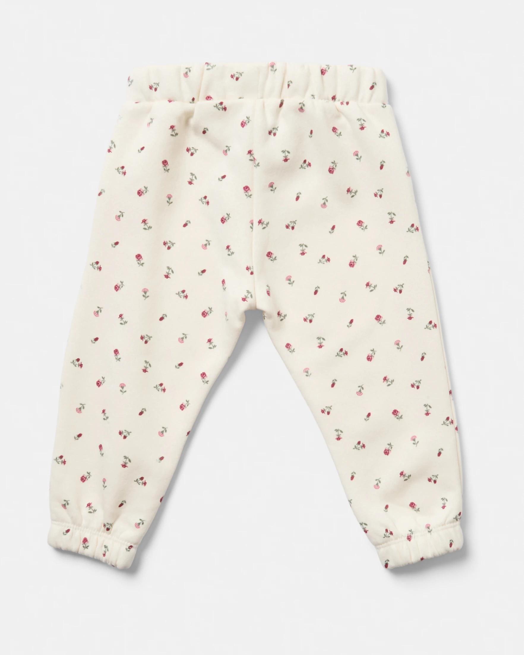 2 Relaxed Trackpants Beig Flrl, 2 of 3