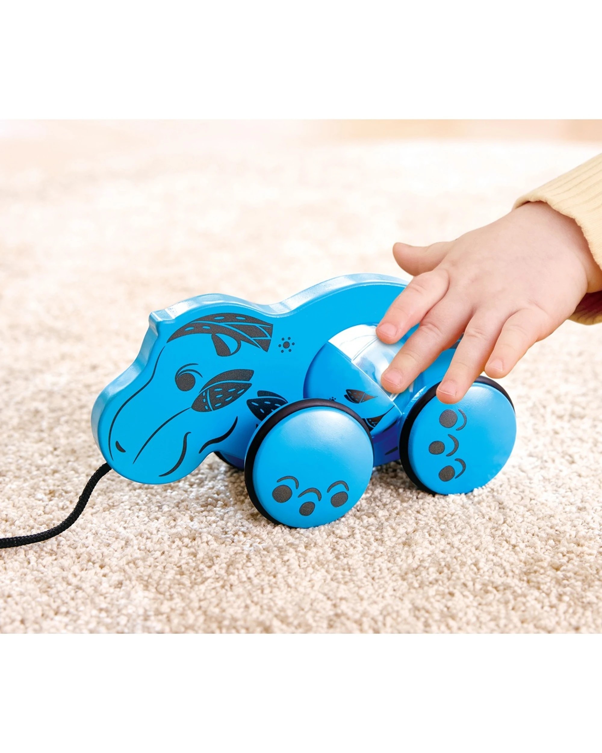 4 Hape William Pull-Along Toy Spinning Belly Toddler Activity - Multi, 4 of 4