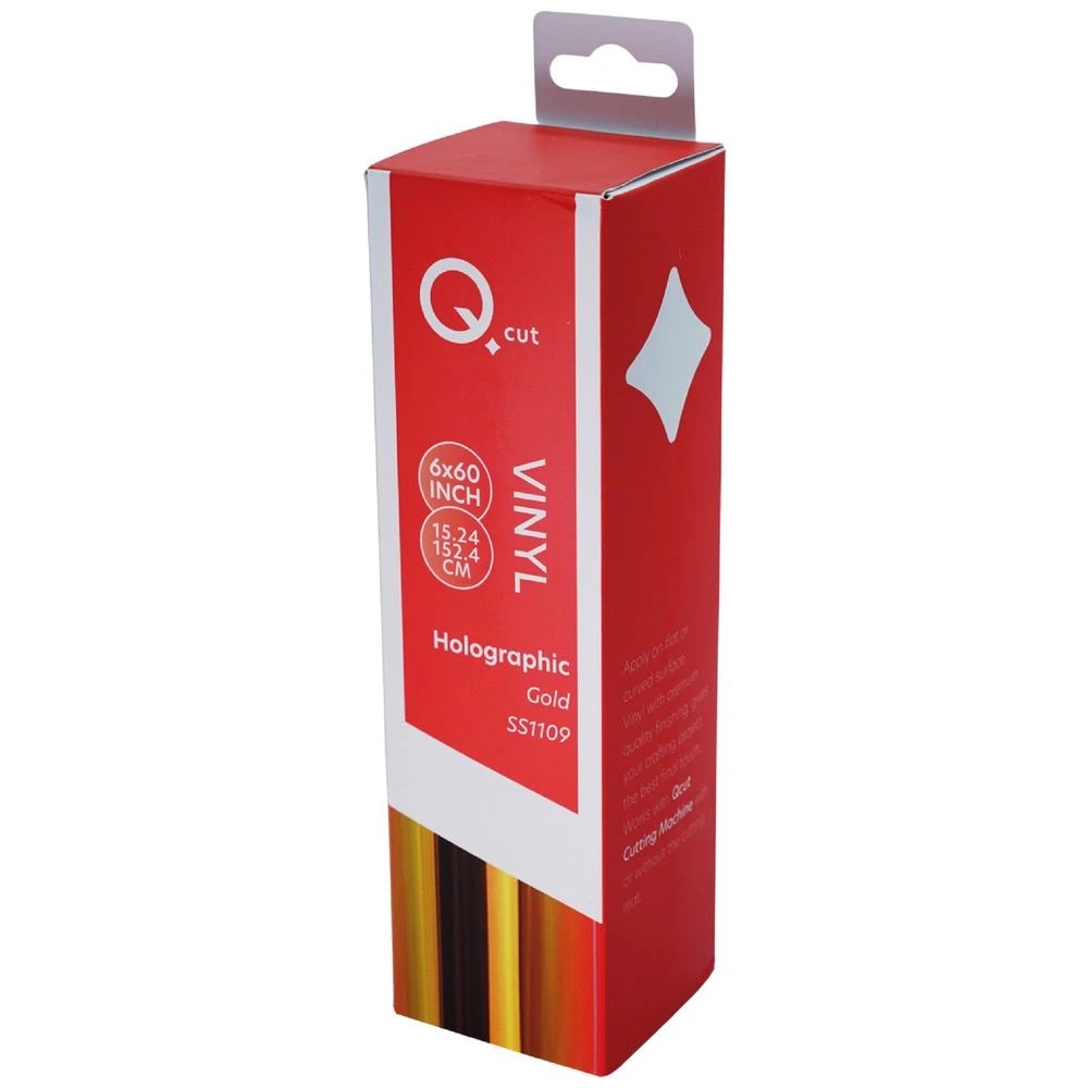 1 Qcut Specialty Vinyl Gold Holographic, 1 of 3