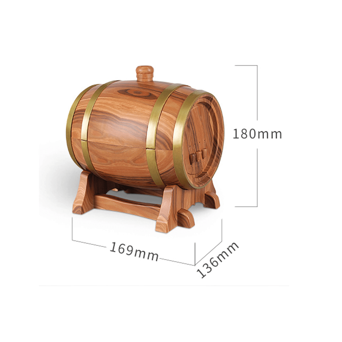 2 TODO 350Ml Bluetooth Speaker Humidifier Aromatherapy Diffuser Ultrasonic Led + Essential Oil - Oak Wood, 2 of 3