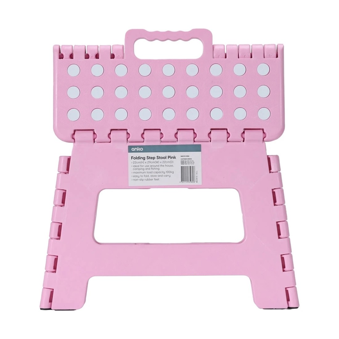 9 Folding Step Stool - Pink, 9 of 9