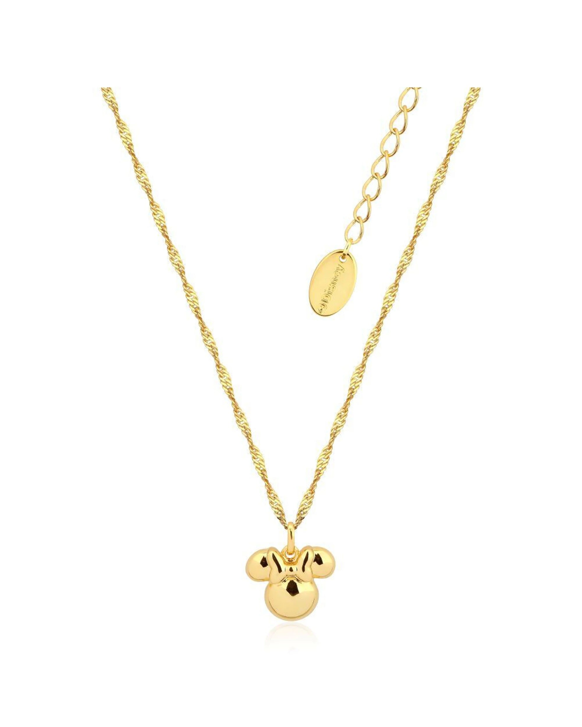 1 Couture Kingdom Disney Minnie Mouse Pendant Necklace - Gold, 1 of 2