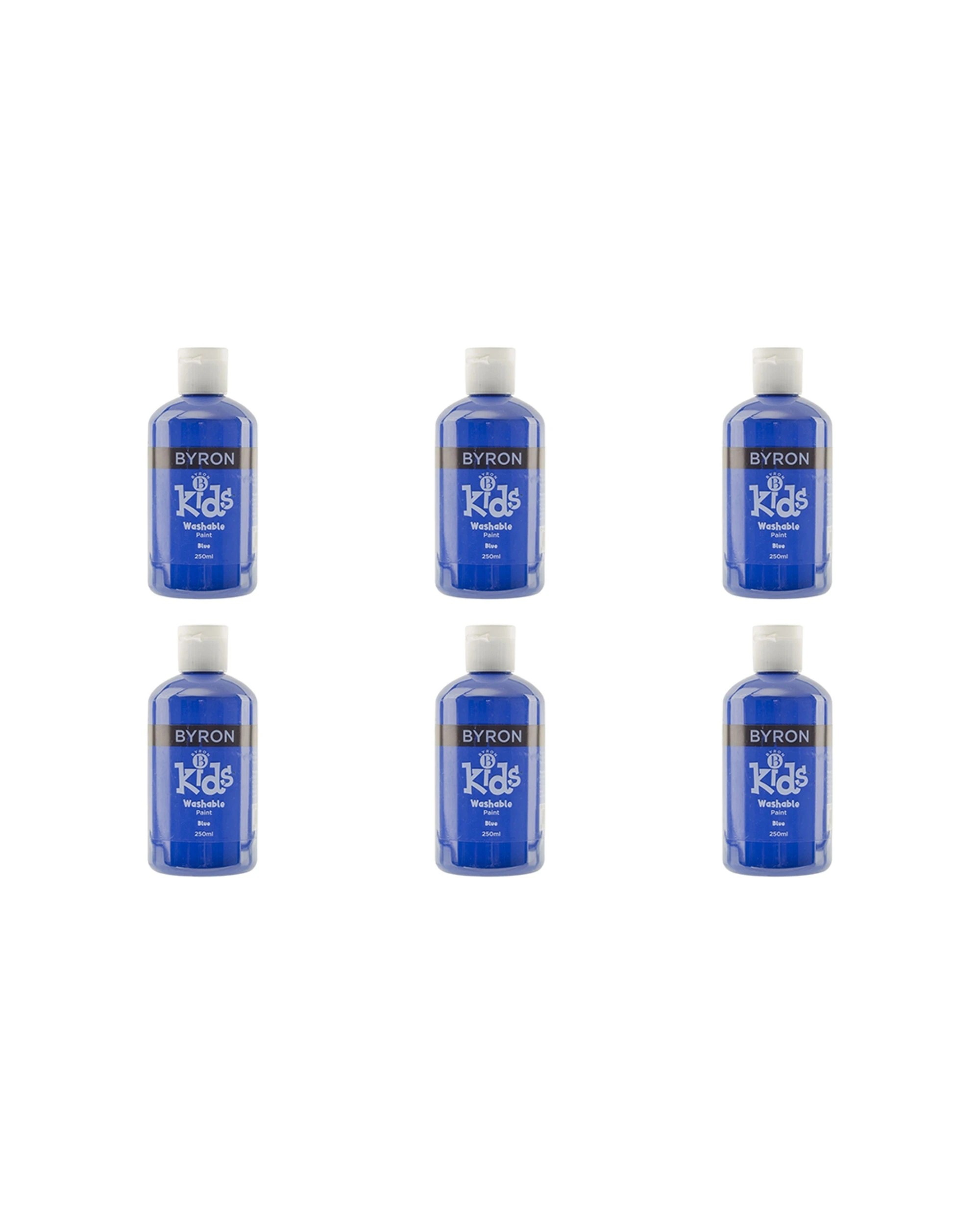 1 Jasart 6PK Byron Kids Washable Paint Tube 250ml 3y+ - Blue, 1 of 2