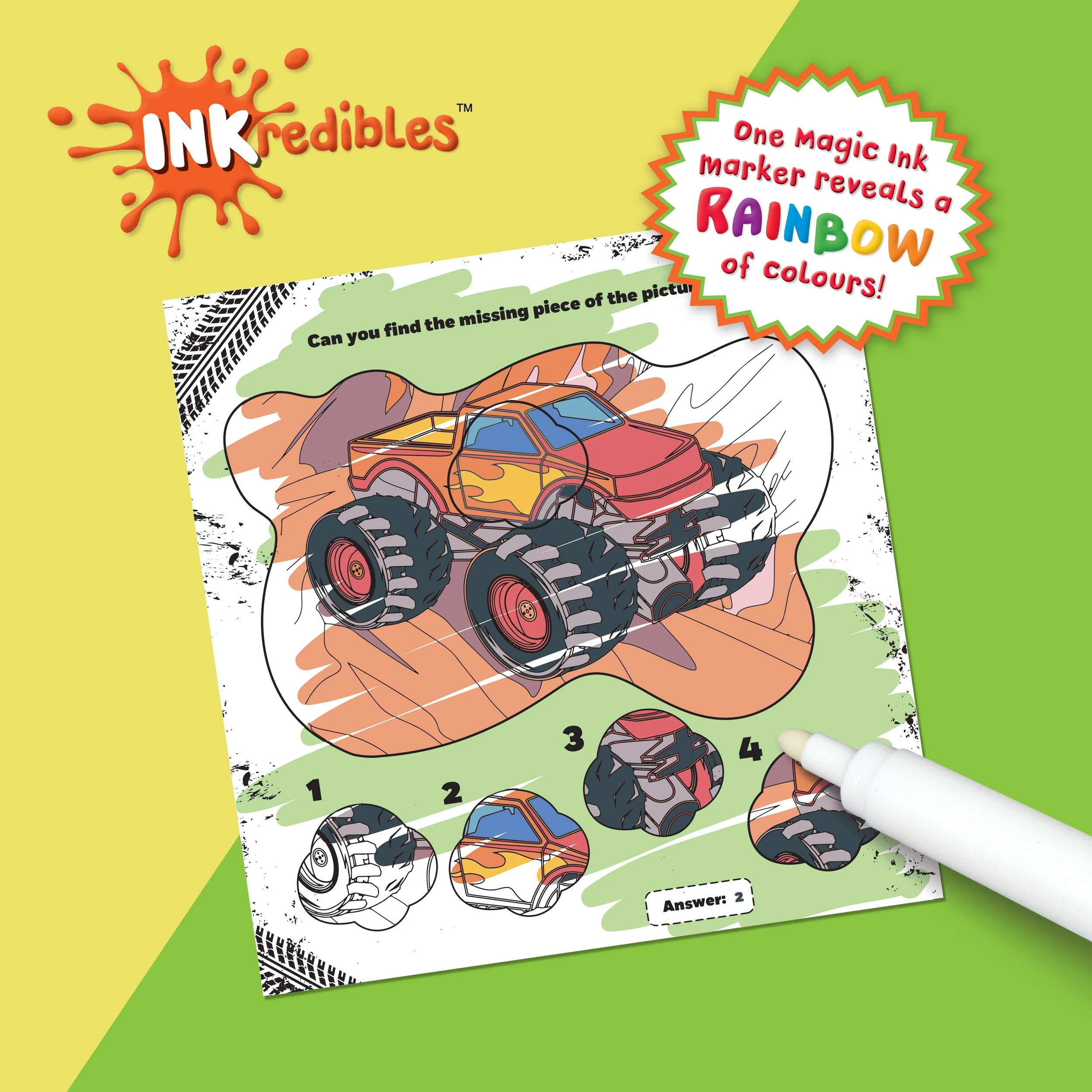 3 INKredibles Monster Machines Mess Free Magic Ink Pictures! - Book, 3 of 5