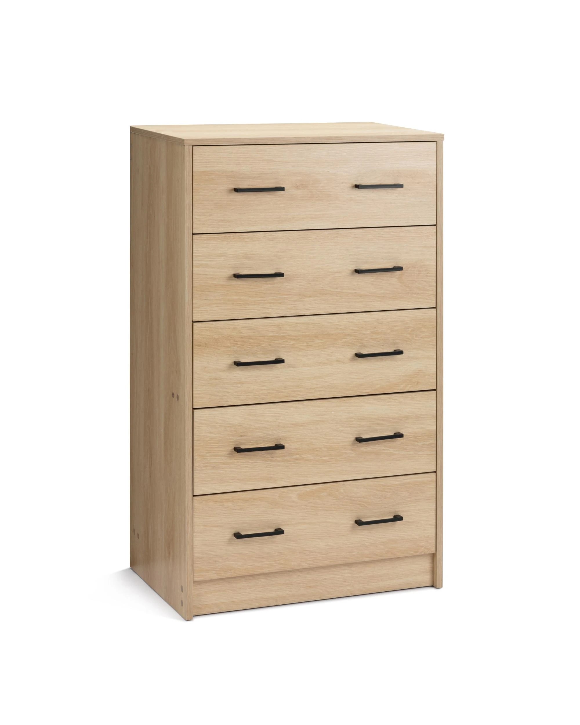 1 Kodu Chest 5 Drawers Tallboy Storage Dresser Storage Cabinet Oak - Natural, 1 of 7