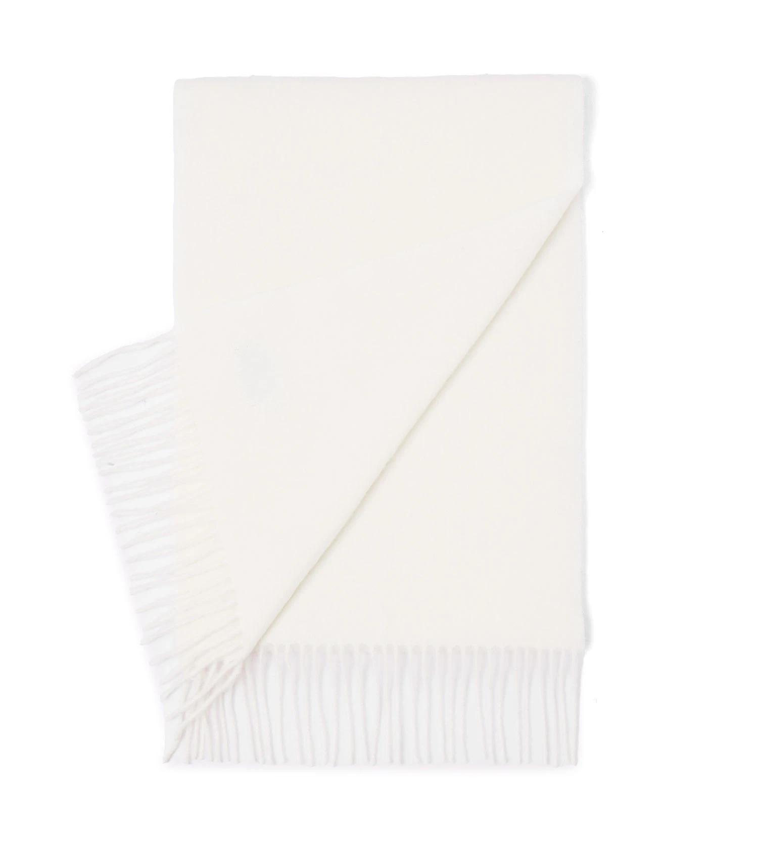 2 Australian Shepherd UGG Fealara 100% Wool Plain Scarf MILKY WHITE, 2 of 5