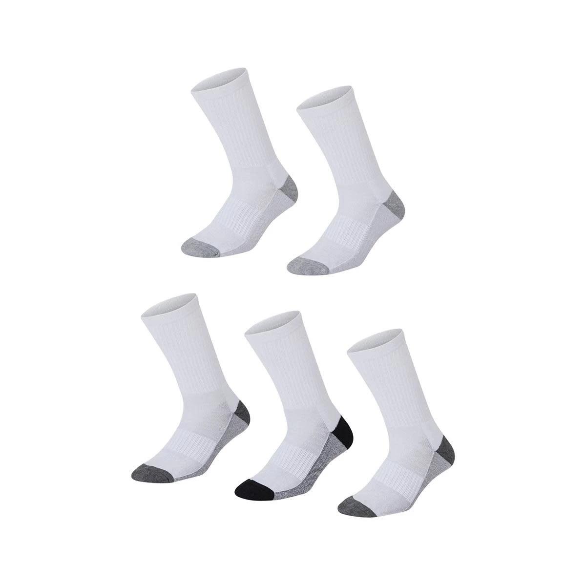 1 5 Pack Super Tough Crew Socks Colorwhite, 1 of 3