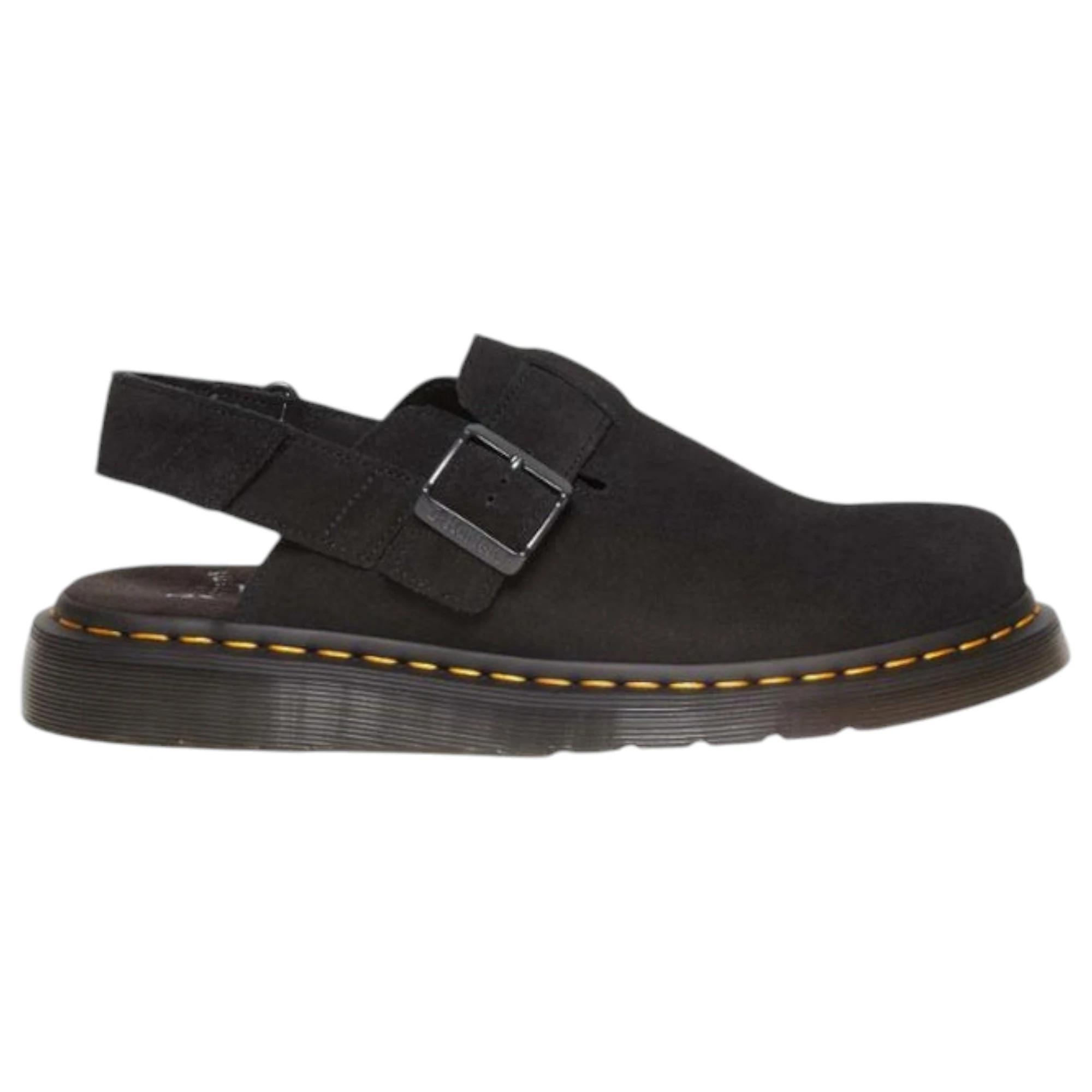 2 Dr. Martens Mens Jorge II Sandals Sling Back Shoes BLACK SUEDE, 2 of 8