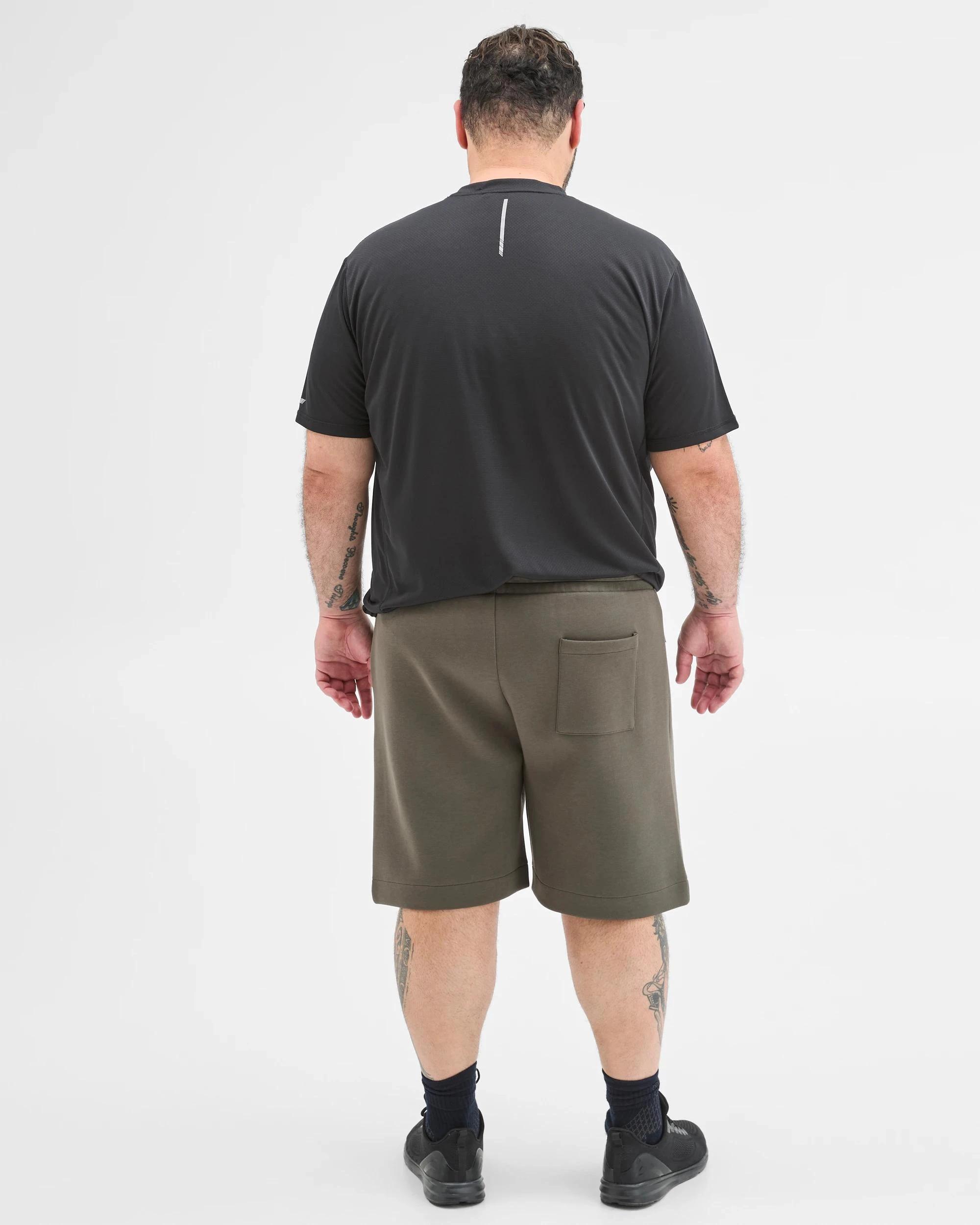 6 Target Plus Size Australian Cotton Blend Tech Fleece Shorts DARK KHAKI, 6 of 6