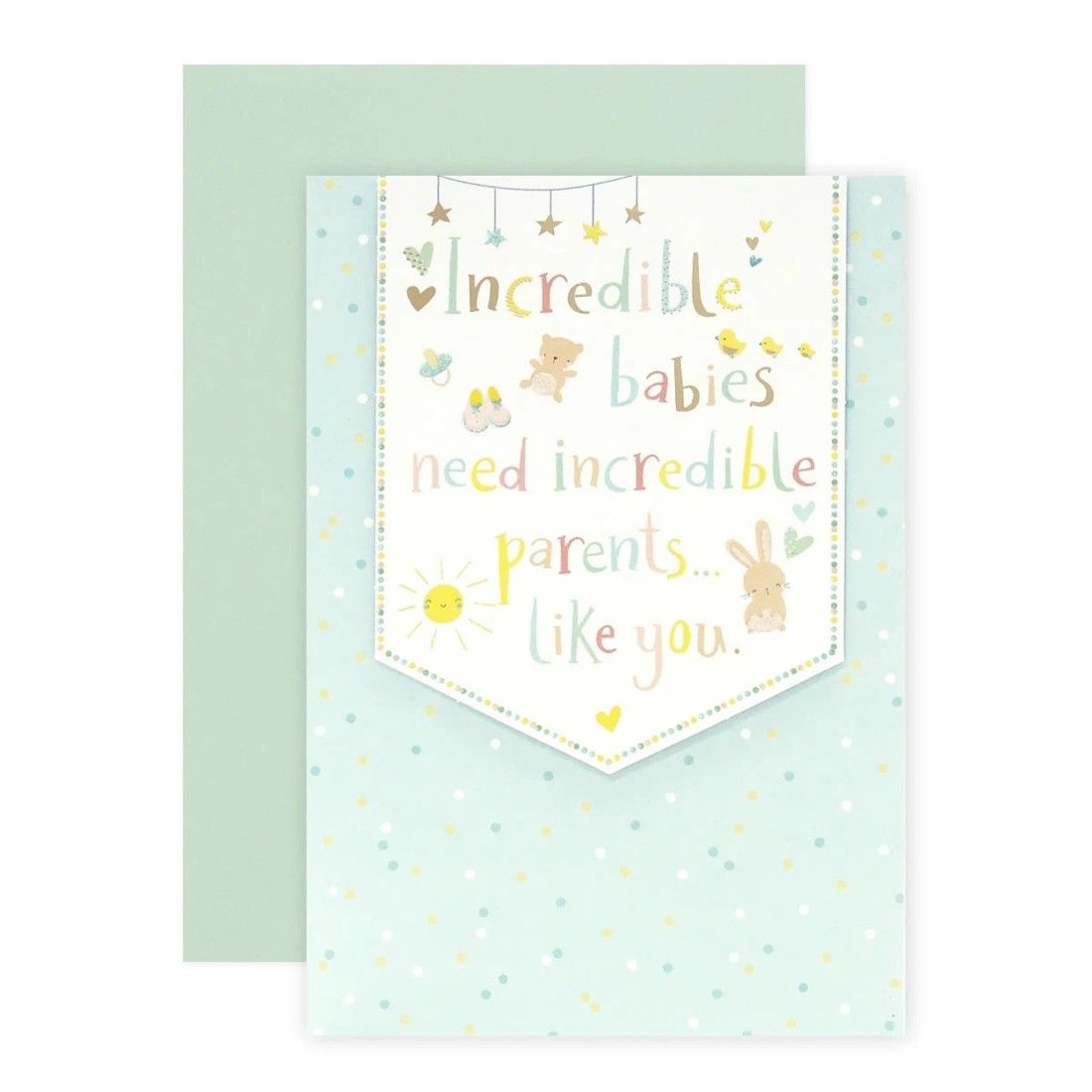 1 Connections from Hallmark Multiple Births Baby Congratulations Card - Incredible Parents, 1 of 3