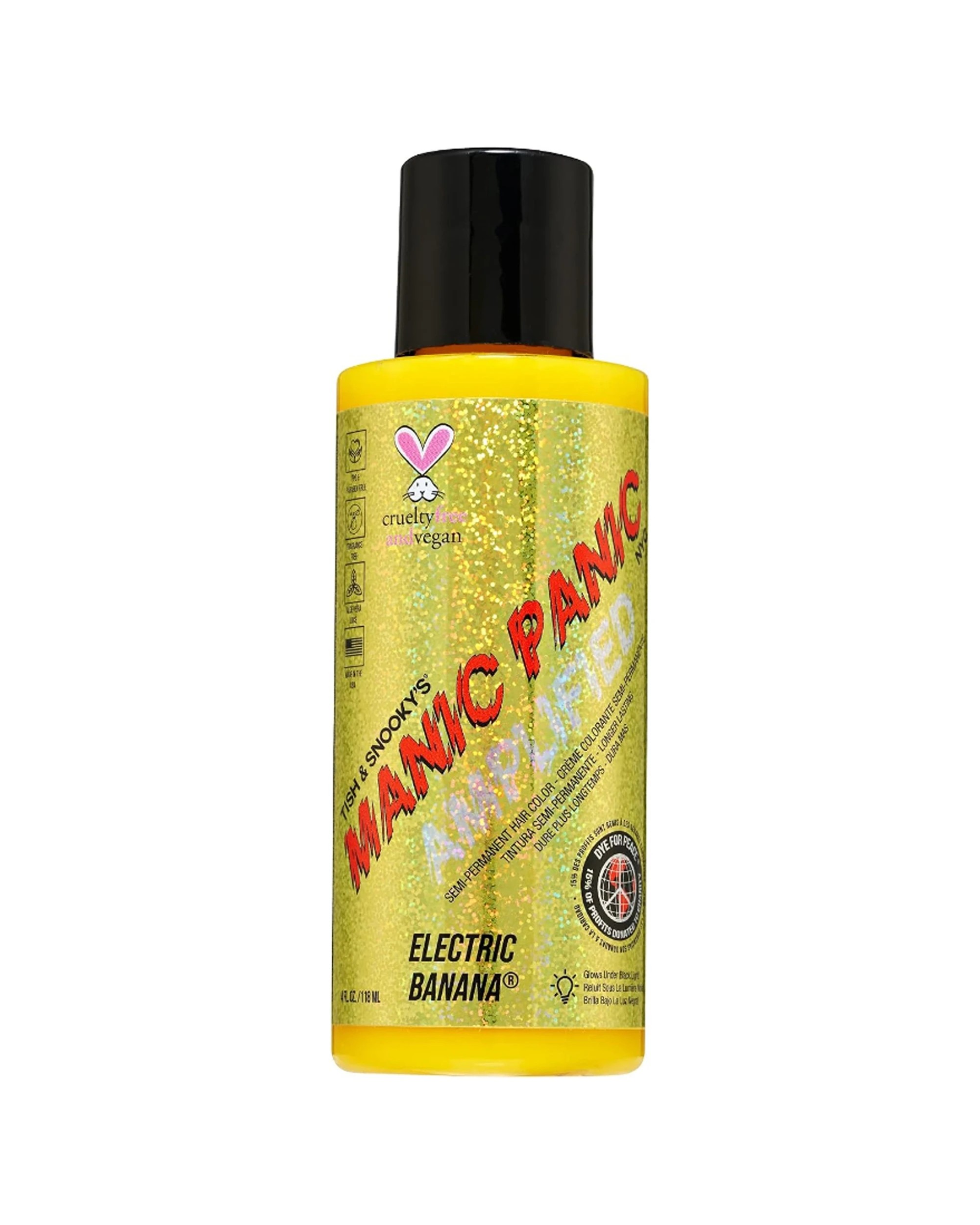 1 Manic Panic Amplified Squeeze Bottle Hair Colour 118ml Electric Banana - Yellow, 1 of 2