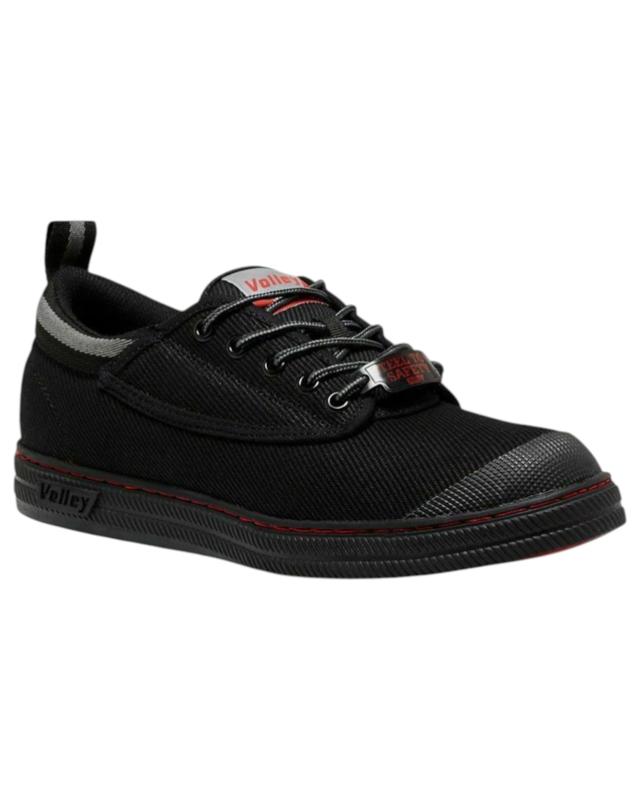 Volley Safety Steel Cap Mens Toe Caps s Work Lace Shoes - Black/