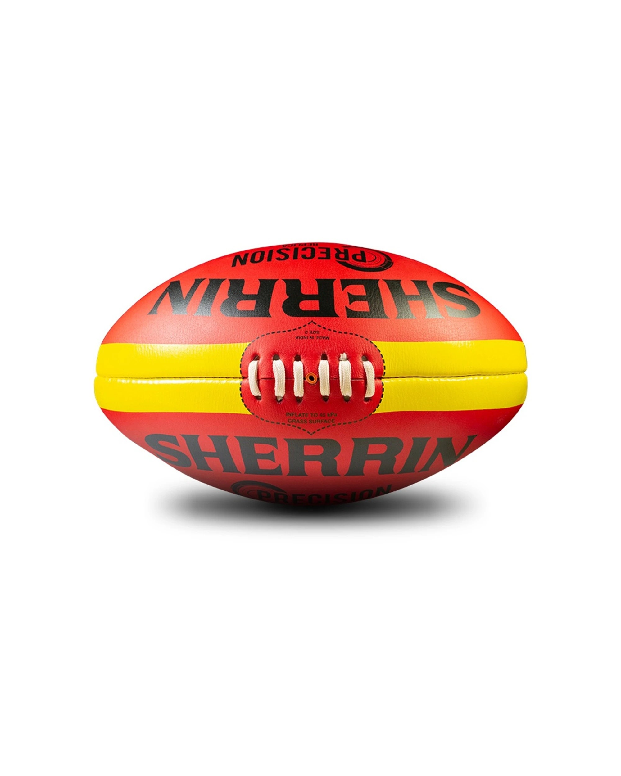 3 Sherrin Precision Replica Leather AFL Training Football Size 2 - Red, 3 of 4