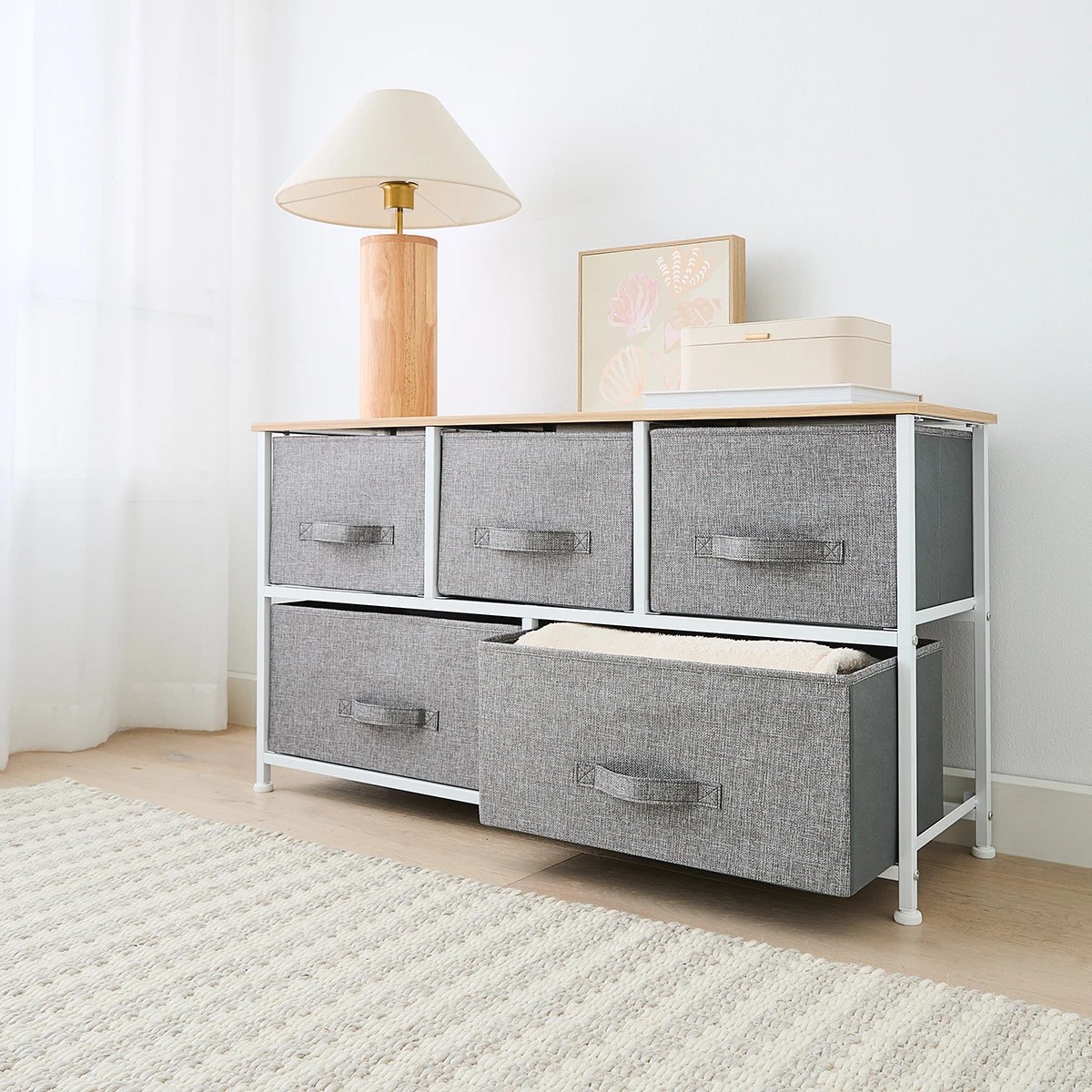 1 5 Drawer Chest - Grey, 1 of 10