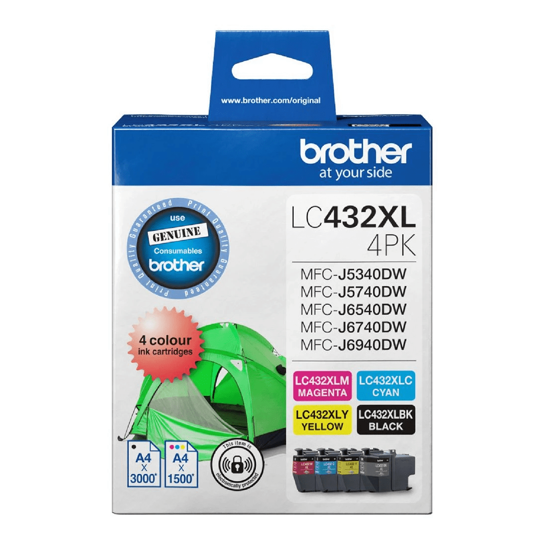 1 Brother INKvestment LC 432XL  Ink Cartridges 4 Pack, 1 of 1
