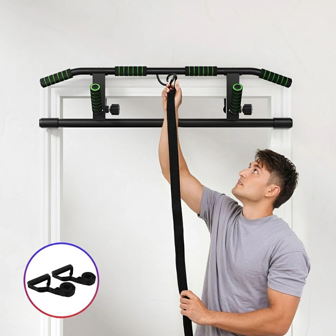 6 Everfit Multi-Grip Pull Up Bar - Black, 6 of 6