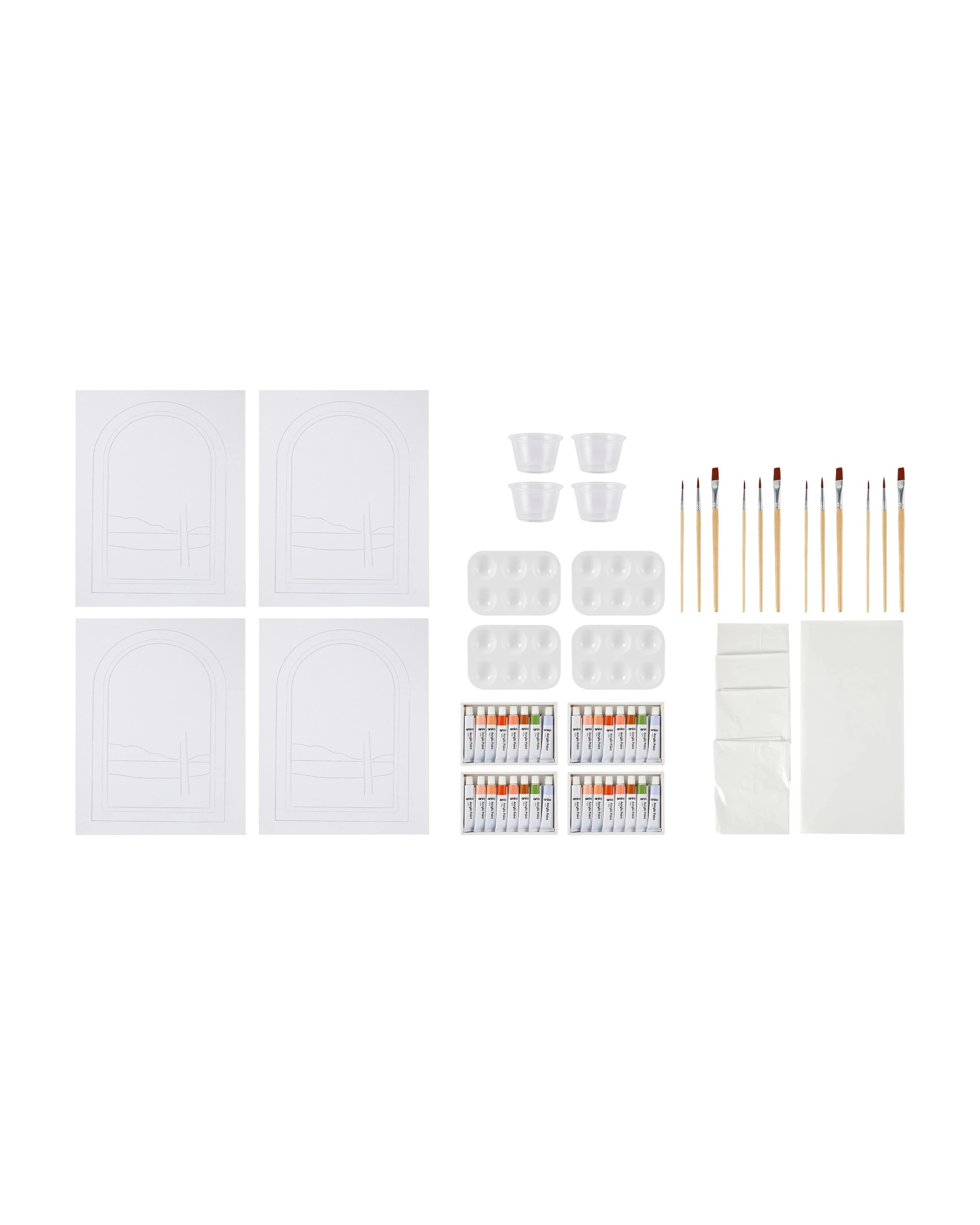 2 4 Pack Paint Party Canvas Art Kit, 2 of 4