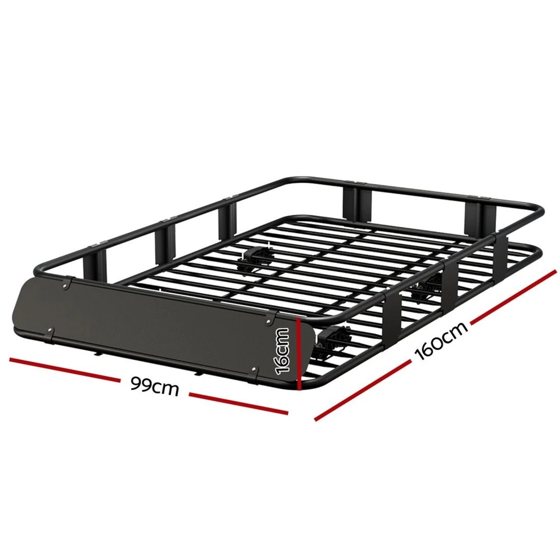 2 Giantz Universal Car Roof Rack Basket Luggage Vehicle Cargo Carrier 160cm - Black, 2 of 6