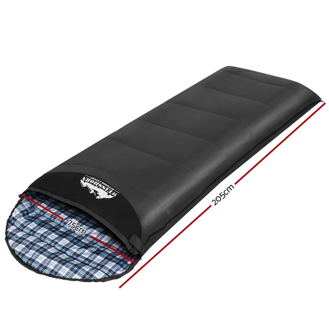 2 Weisshorn Sleeping Bag Single Thermal Camping Hiking Tent 0℃ - Grey, 2 of 7