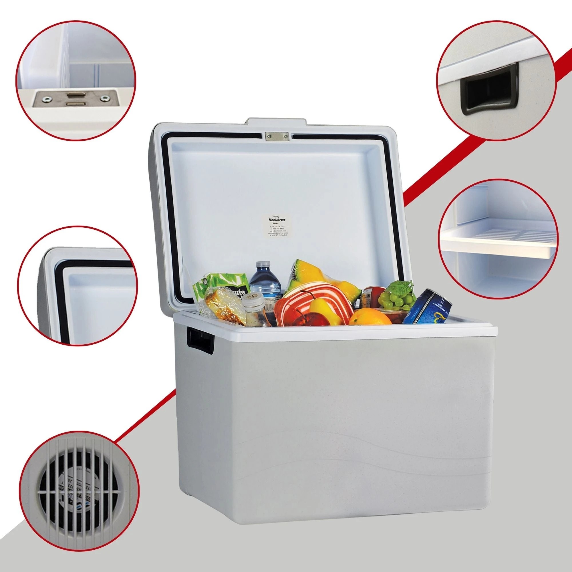 3 Koolatron 42L Iceless 12V Travel Cooler - Grey, 3 of 7