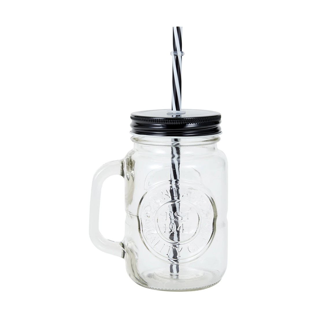 1 Badge Drink Jar and Straw, 1 of 3